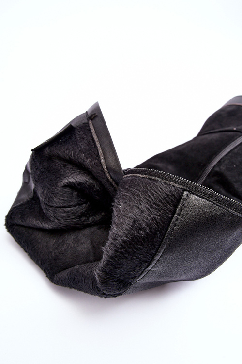 Шкіряні чоботи на підборах Black Melisandra