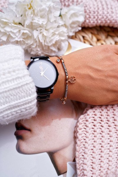 Жіночий браслет-ланцюжок Дерево життя Рожеве золото Дерево