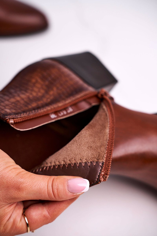 Жіночі чоботи на підборах Sergio Leone Brown BT613