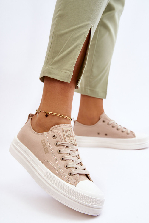 Кросівки Big Star на шнурівці LL274969 Бежеві