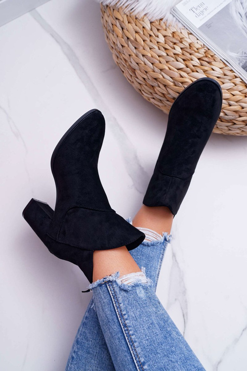 Чоботи жіночі на підборах Sergio Leone чорні BT525