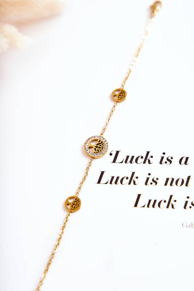 Жіночий браслет Celebrity Three Trees of Life Gold