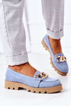 Замшеві мокасини Lewski Shoes 3040 Light Blue