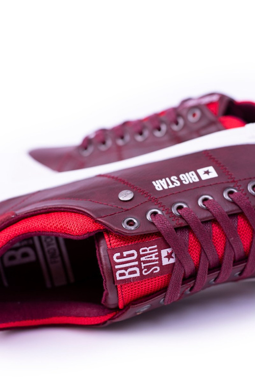 Чоловічі темно-бордові кросівки Big Star тенісні туфлі BB174011