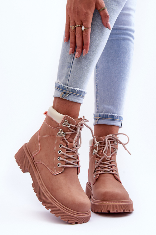 Жіночі шкіряні черевики Trapper Pink Poles