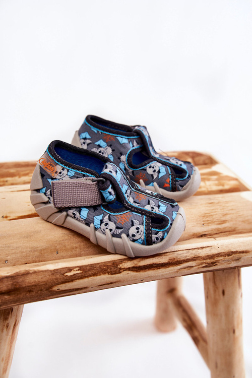 Тапочки Befado Velcro 190P104 Blue-Grey