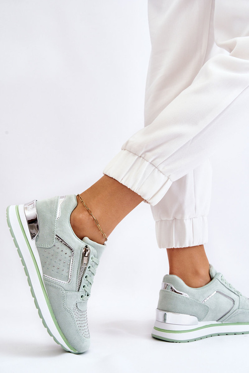 Жіноче спортивне взуття з декоративною блискавкою Green Adrea