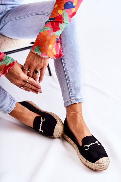 Класичні жіночі сліпони еспадрільї Black Oresa