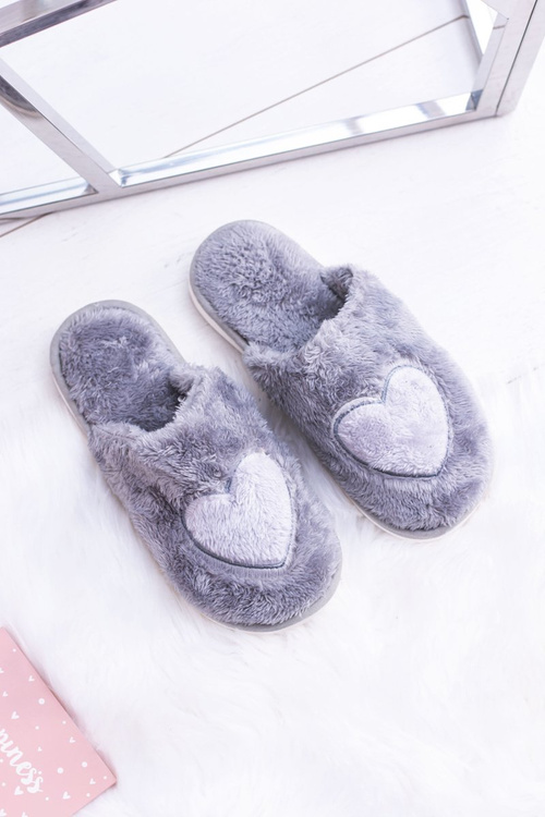 Жіночі сірі тапочки Hearts
