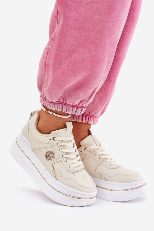 Жіноче Спортивне Взуття На Платформі Бежеве Caldeno