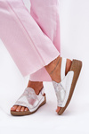 Жіночі Лакові Сандалі На Високій Платформі З Плетінням Maciejka L7067-11 Білі