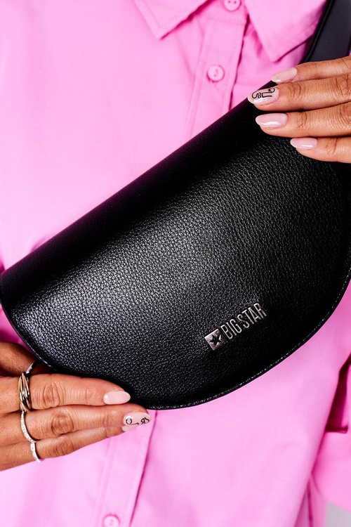 Шкіряна ниркова сумка Big Star HH574075 Чорна