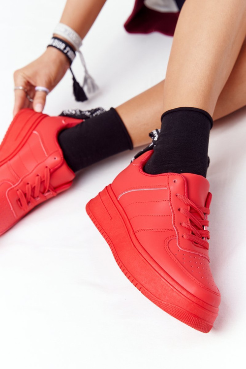 Жіноче спортивне взуття на платформі червоне This Is Me