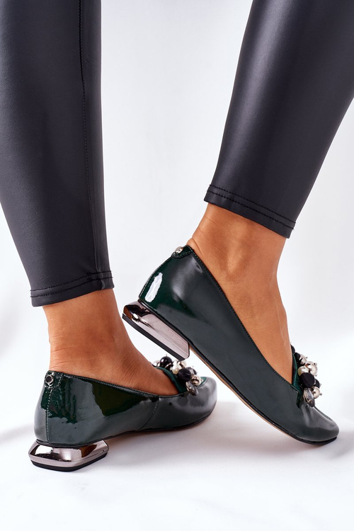 Жіночі балетки Laura Messi Leather Green 2157