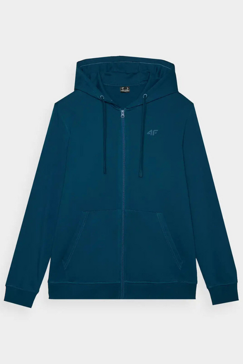 Чоловіча толстовка на блискавці 4F бірюзова 4FWAW24TSWSM1256-46S
