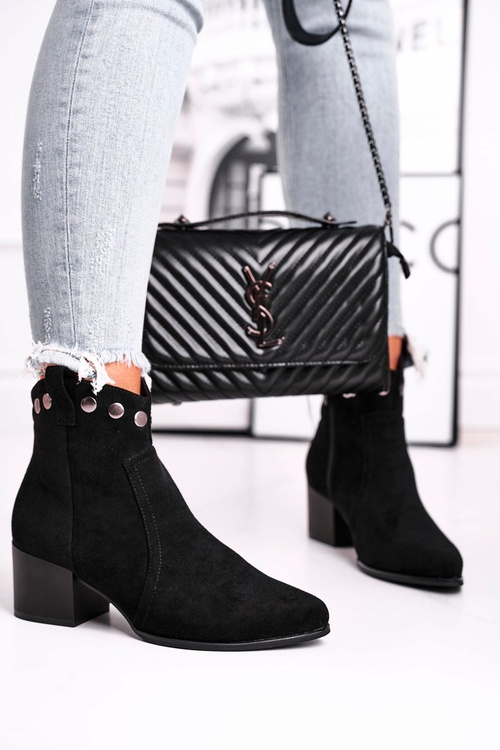 Чоботи жіночі на підборах Sergio Leone чорні BT617