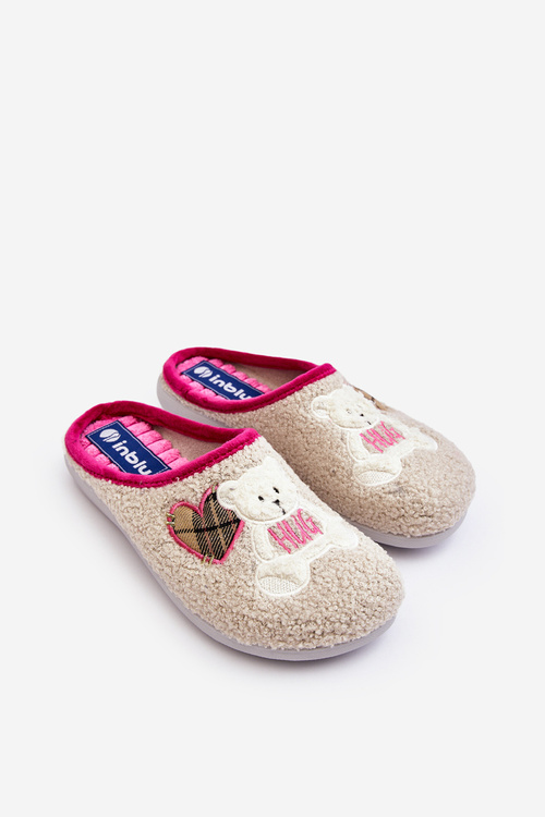 Жіночі домашні тапочки Тапочки з ведмедиком Inblu EC000095 Бежеві