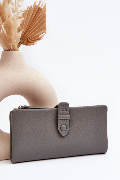 Жіночий місткий гаманець сірий Aenima