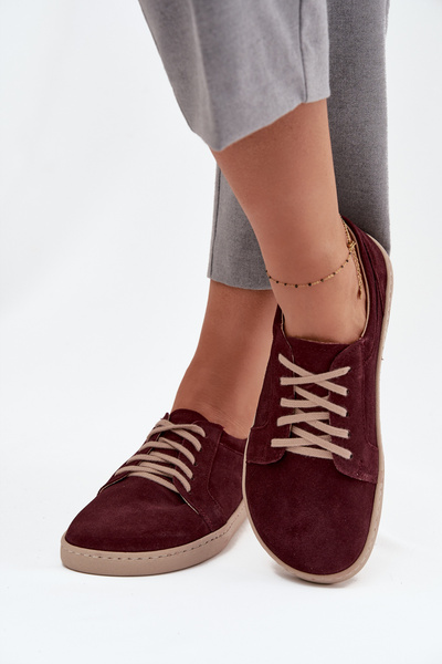 Босоніжки типу босоніж з натуральної замші Zazoo 314 бордо