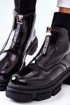 Чоботи на масивній підошві Чорні Чикаго