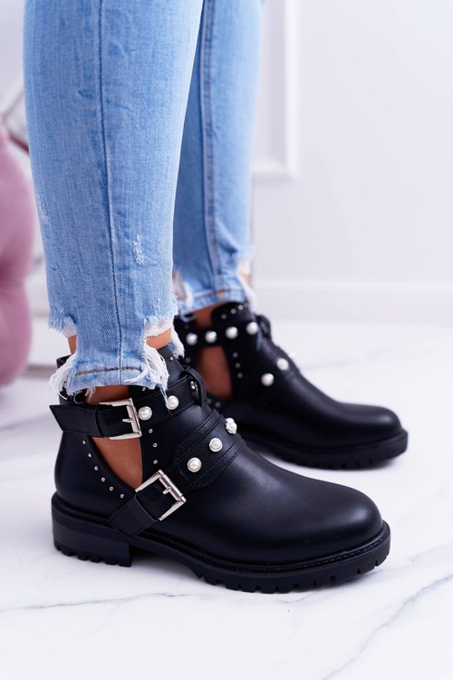 Чорні черевики Cadenza з вирізом