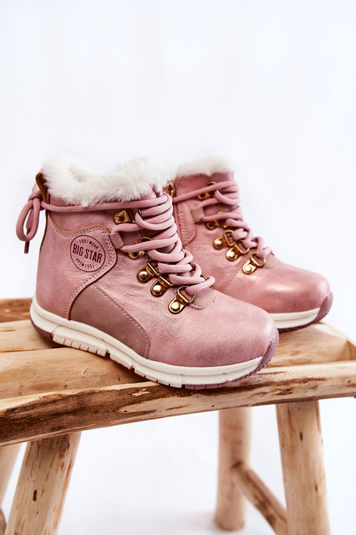 Чоботи дитячі утеплені на блискавці Big Star KK374177 Pink