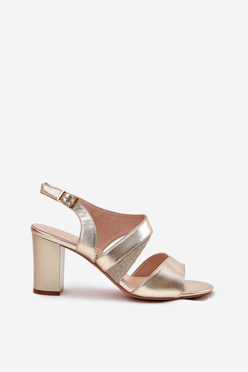 Жіночі Сандалі На Каблуку Sergio Leone SK866 Золоті