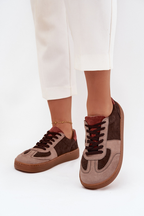 Шкіряні замшеві босоніжки для жінок Zazoo N1277 коричневі