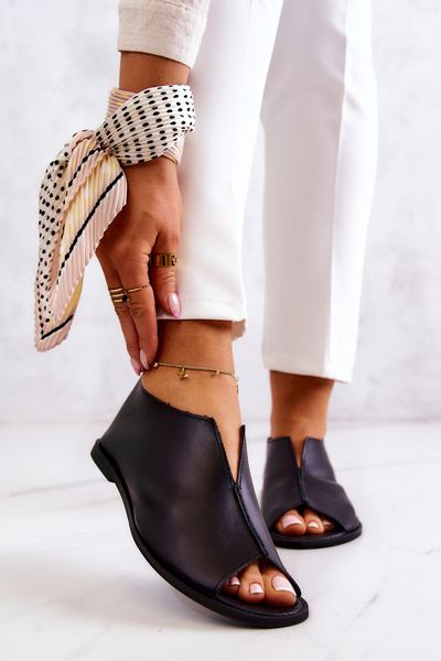 Шкіряні черевики на блискавці Ніколь 2718/001 Чорні