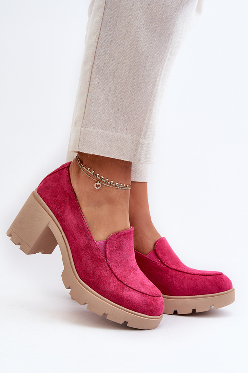 Жіночі туфлі зі штучної замші на платформі рожевого кольору Arablosa