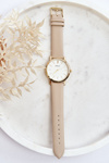 Жіночий годинник із золотим корпусом Ernest Beige Vega