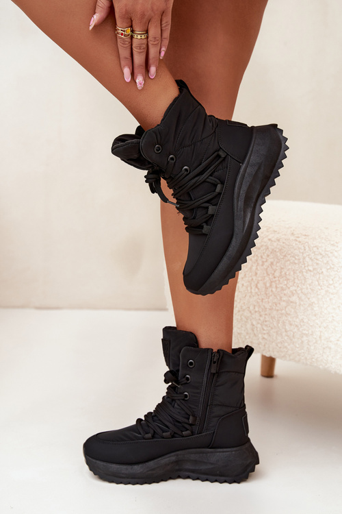 Жіночі Снігові Чоботи На Зіп Big Star SS274059 Чорні