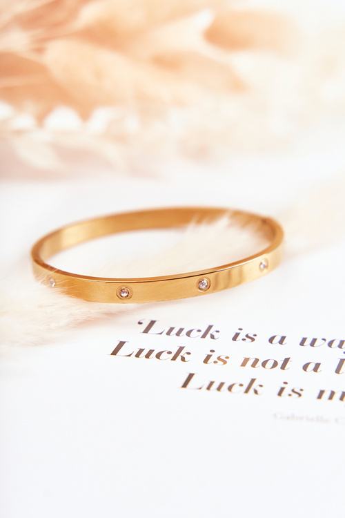 Сталевий браслет із кубічним цирконієм Gold Lauren