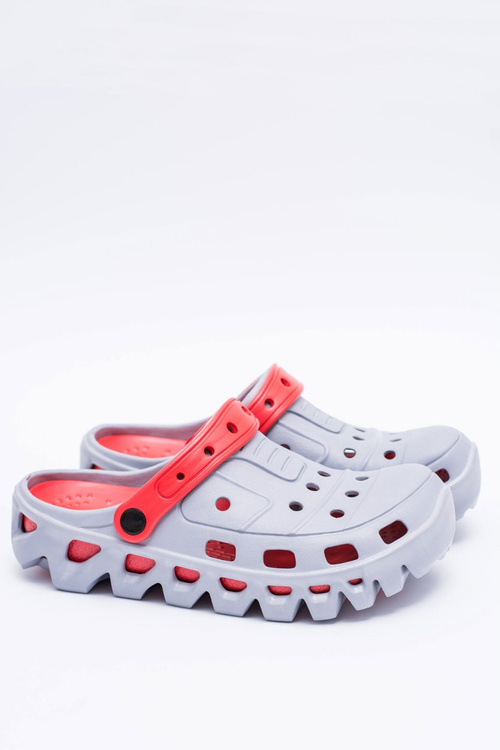 Сірі чоловічі садові легкі шльопанці Kroksy Eva