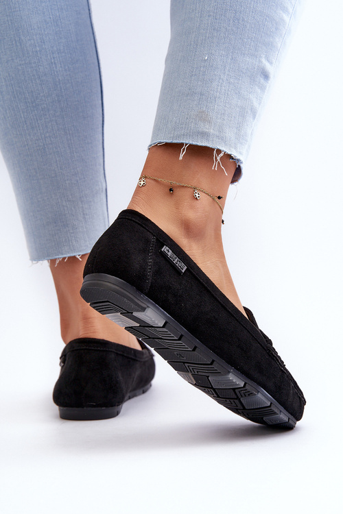 Жіночі лофери з еко-замші Big Star NN274929 Memory Foam System Black