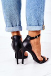 Елегантні босоніжки на високому каблуці Lu Boo Black