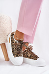 Жіночі Кросівки На Масивній Платформі З Декоративним Шнурком Леопардові Коричневі Зидора
