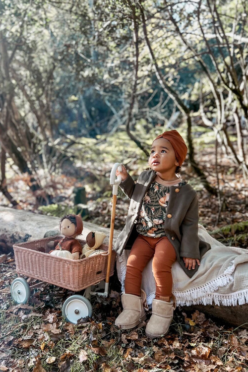 Теплі зимові черевики з бантами для дівчинки бежеві Meriva