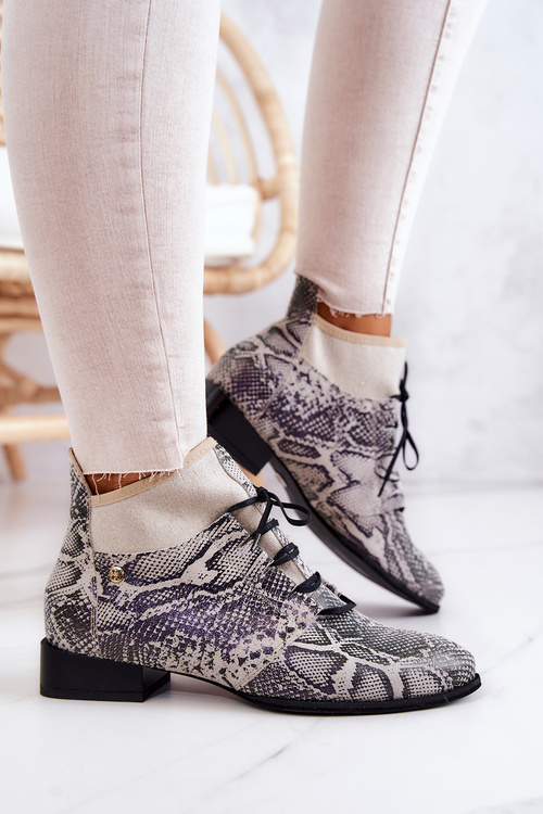 Чоботи жіночі замшеві Snake Maciejka 04744-03 Бежеві