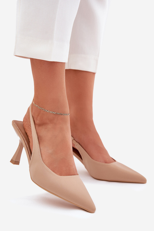 Бежеві Жіночі Сандалі На Каблуку Lunira