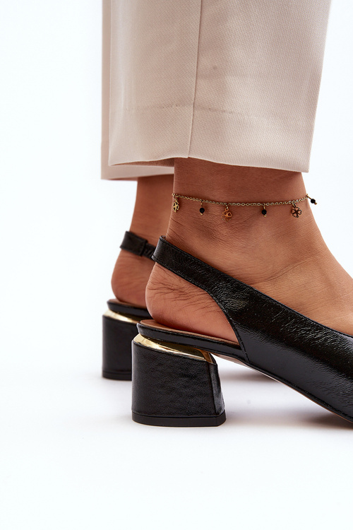 Шкіряні босоніжки на трикутному каблуці Laura Messi 2595 Коричневий