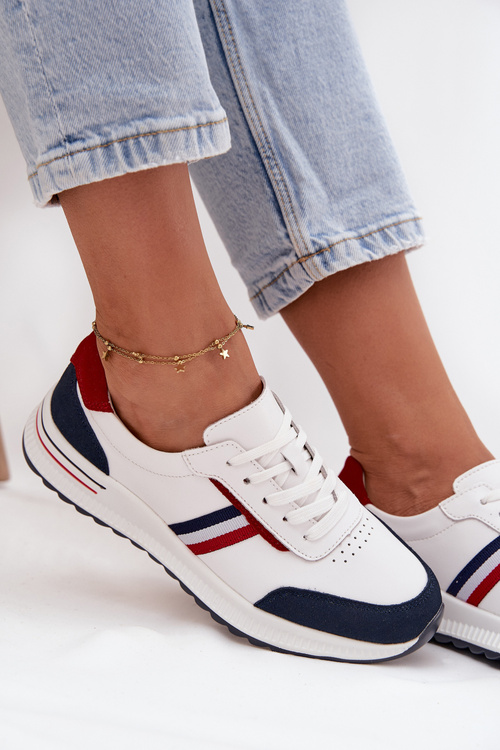 Жіночі спортивні шкіряні туфлі білого морського кольору Lorvessa