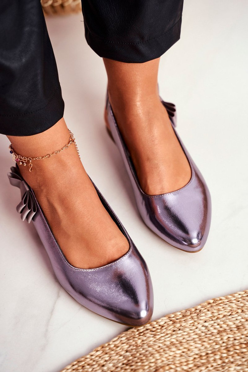 Жіночі балетки Sergio Leone Silver Metallic BL615 Lilon