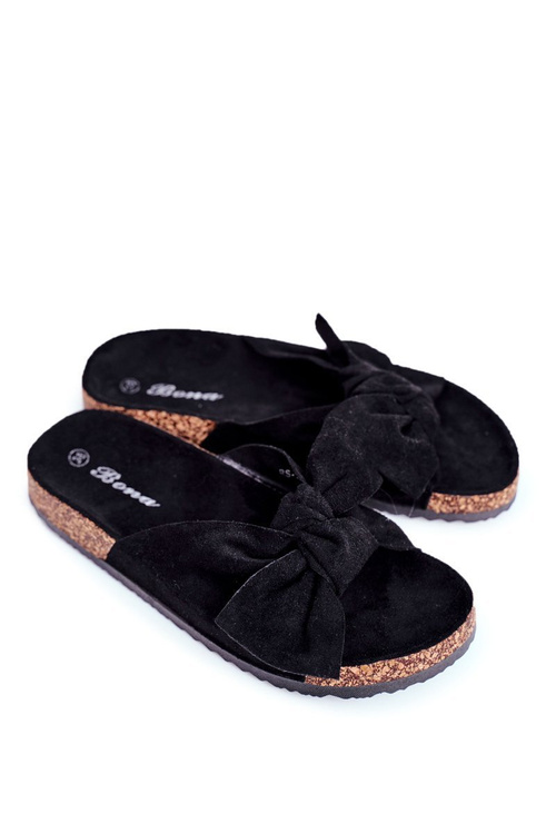 Чорні жіночі шльопанці Wendy Cork Sole