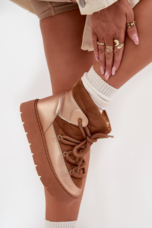 Низькі Жіночі Снігоступи З Утеплювачем І Густими Зав'язками Camel Xarina