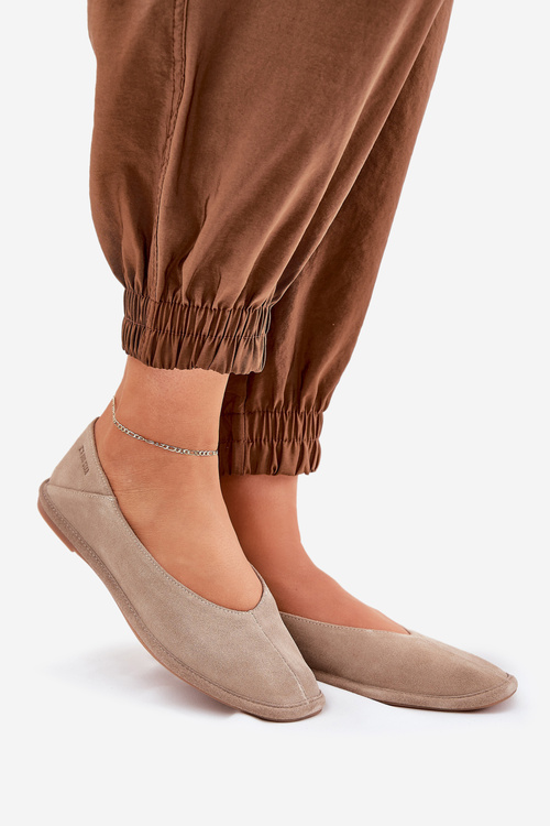 Замшеві Балетки Для Жінок Big Star RR274082 Бежеві