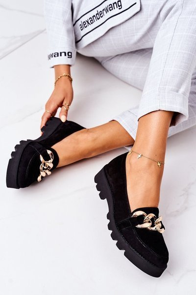 Замшеві мокасини Lewski Shoes 3040 Чорні