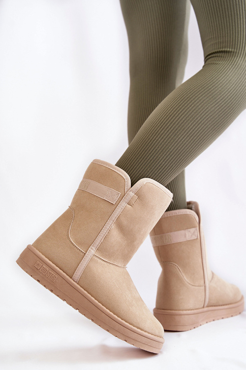 Жіночі високі зимові черевики Big Star KK274617 Світло-бежевий