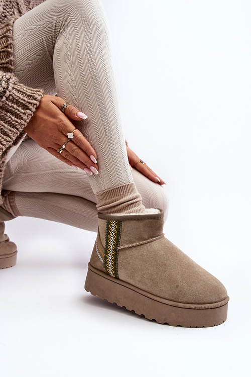 Жіночі зимові черевики на платформі з підкладкою зеленого кольору Lomessa