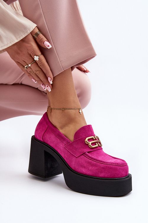 Рожеві жіночі замшеві туфлі Zazoo 20170